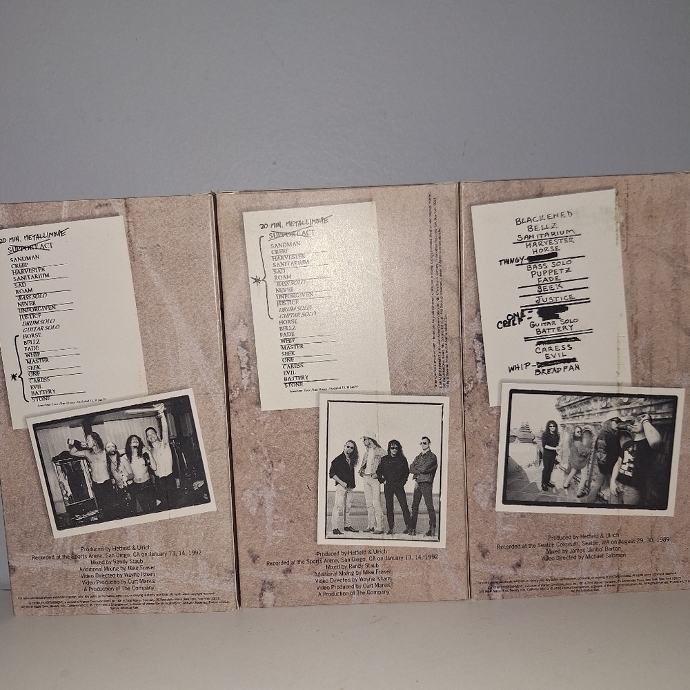 COPY - Metallica Live Shi*: Binge & Purge 1993 3 VHS Set Seattle San Diego Beau… - Picture 4 of 7